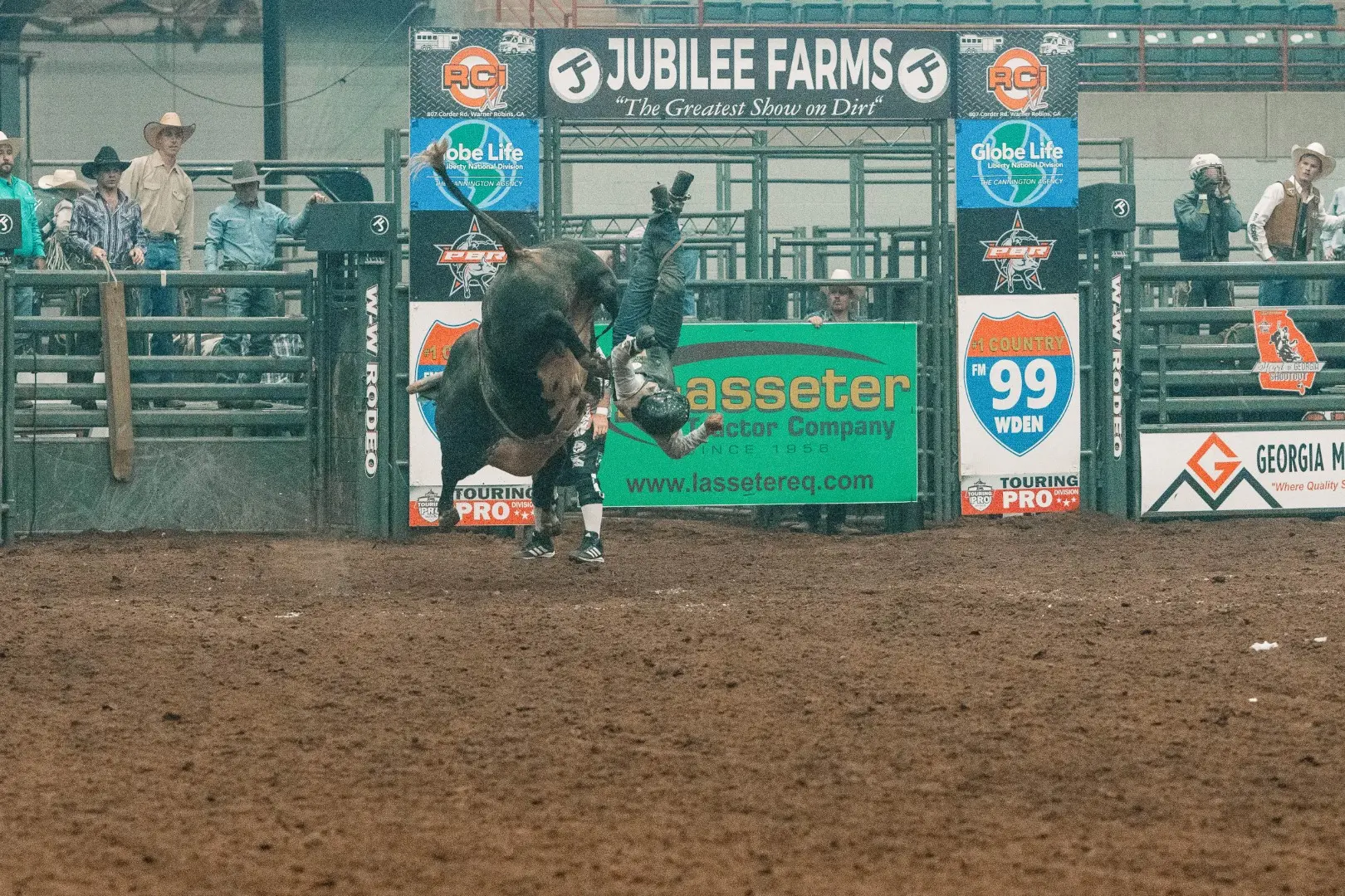 Noise from using a high ISO at a local rodeo show